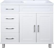 Misty Тумба с раковиной Купер 90 R 4 ящика белая